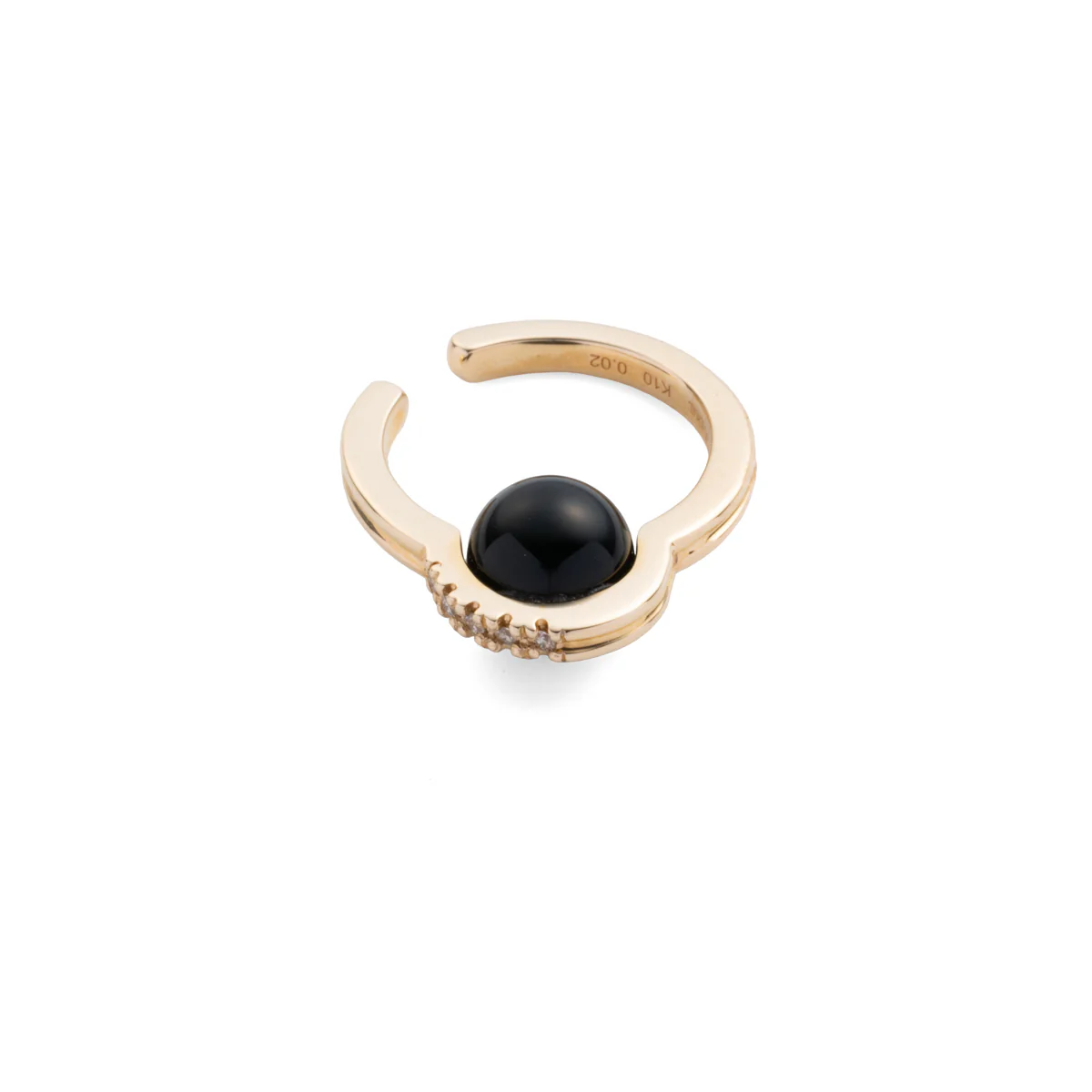 Mini BELUGA Diamond Onyx Ear Cuff - Image 3