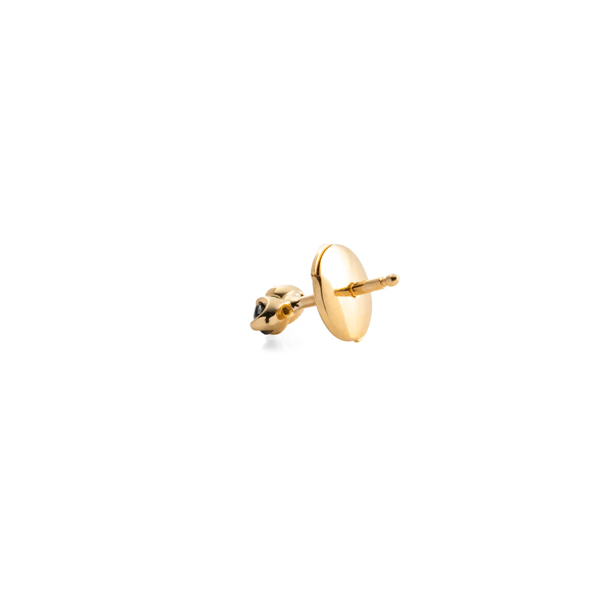 18K BIRD OF PARADISE Double Stone Earring Black Diamond and Green Garnet - Image 4