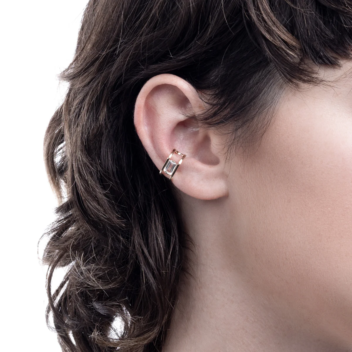 BIRD OF PARADISE White Topaz Ear Cuff - Image 5