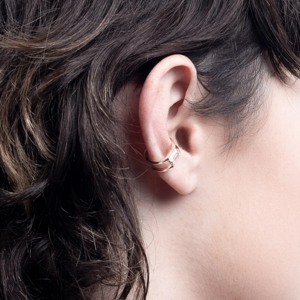 BIRD OF PARADISE White Topaz Ear Cuff - Image 6