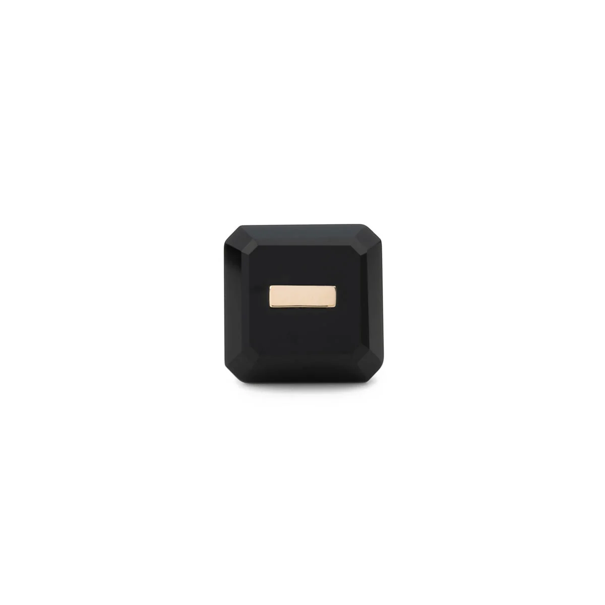 BIRD OF PARADISE Naked Square Stone Stud Earring, Onyx - Image 3