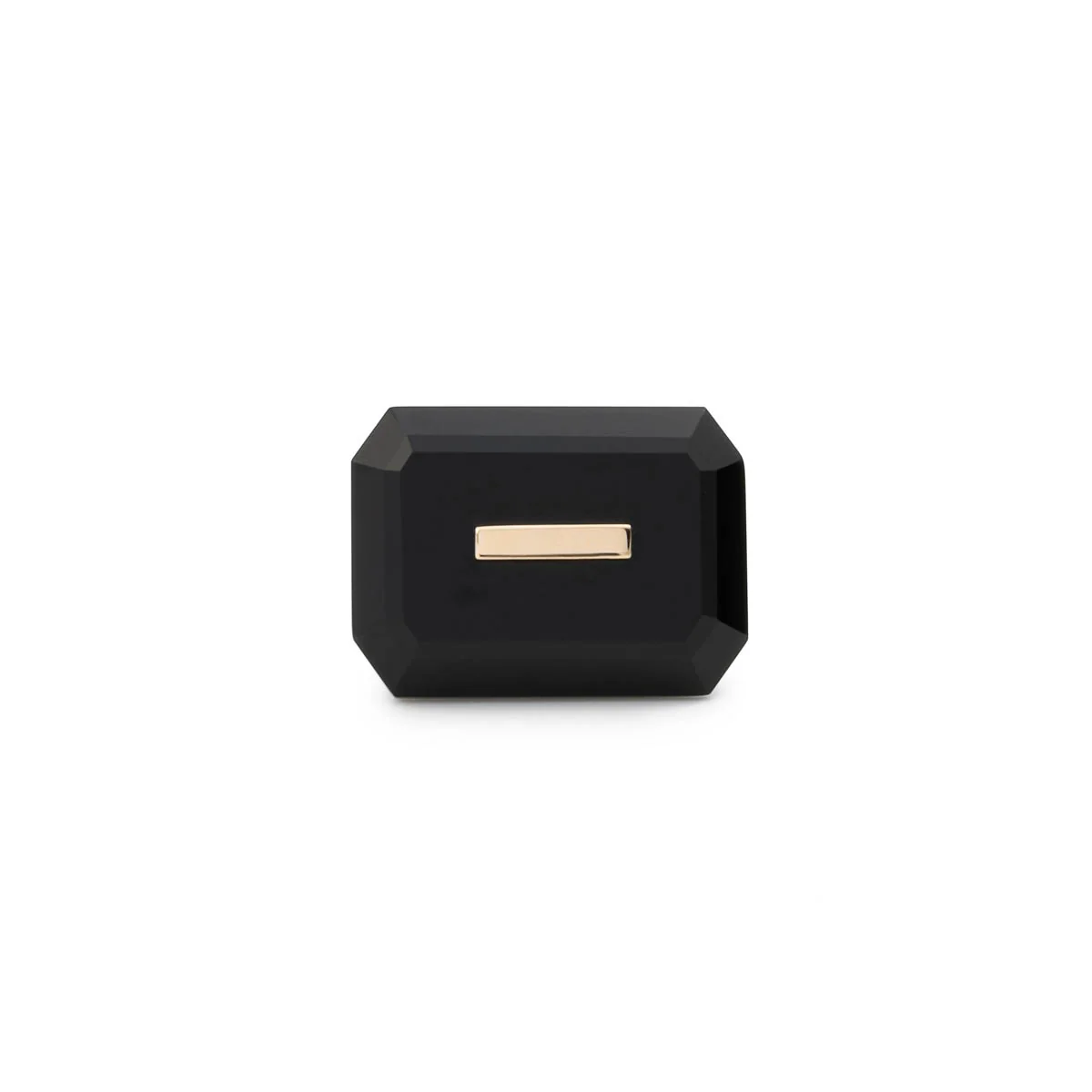 BIRD OF PARADISE Naked Rectangle Stone Stud Earring, Onyx - Image 3