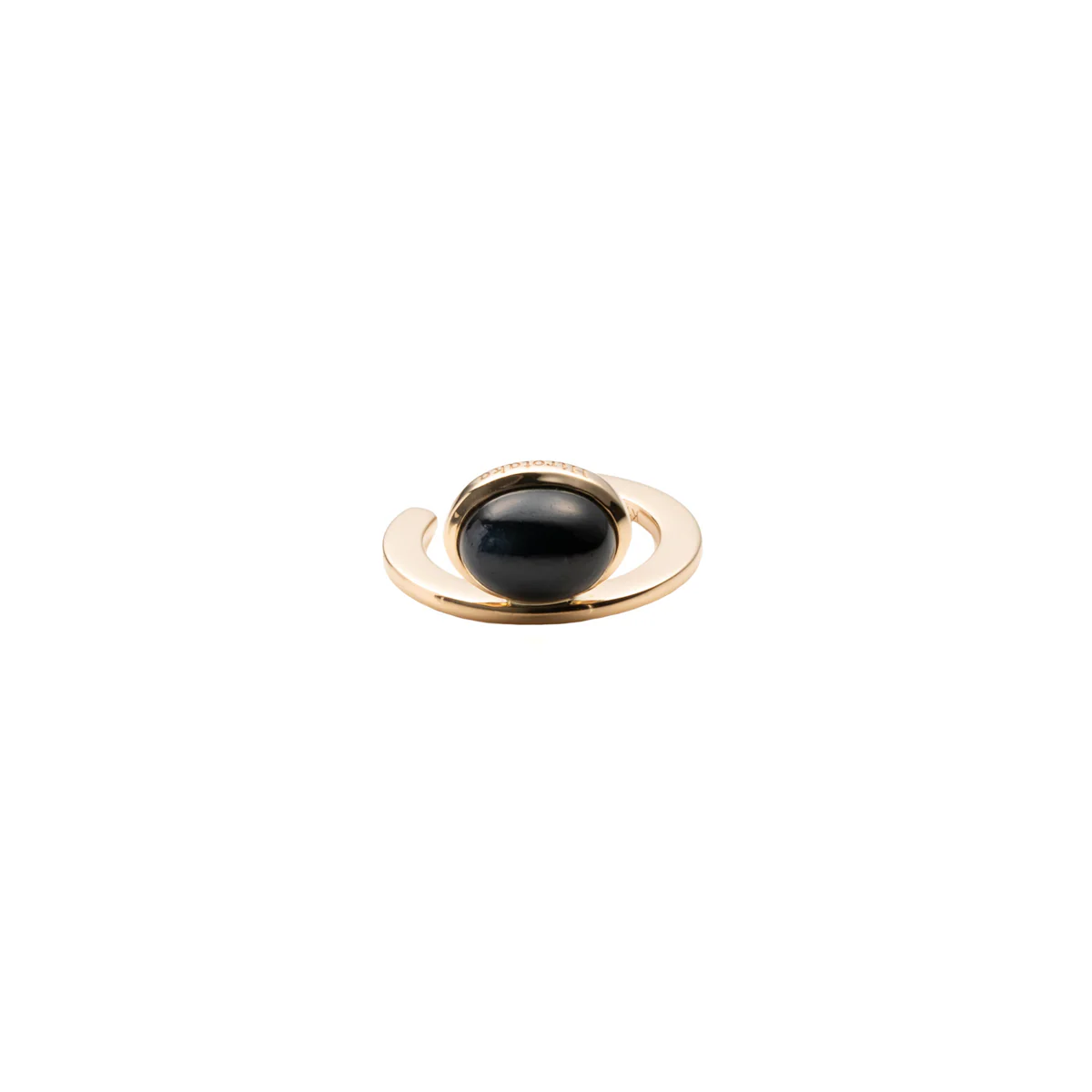 BIRD OF PARADISE Ear Cuff w/ Cabochon Black Sapphire - Image 3