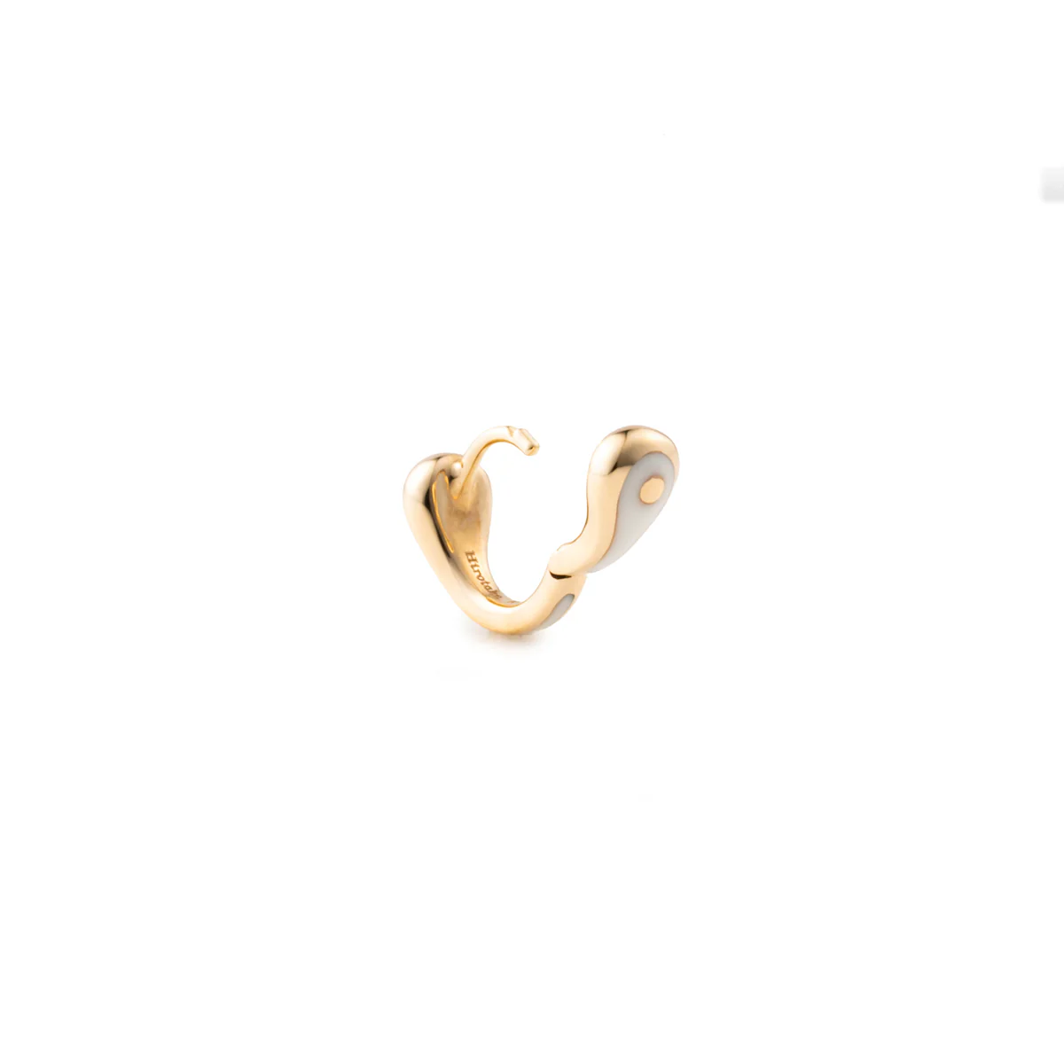 BIRD OF PARADISE Hoop Earring in Ivory White - Image 3