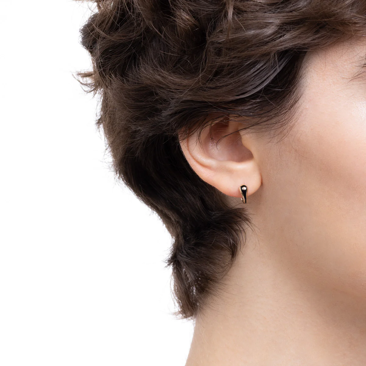 BIRD OF PARADISE Half Hoop Earring in Jet Black - Image 2