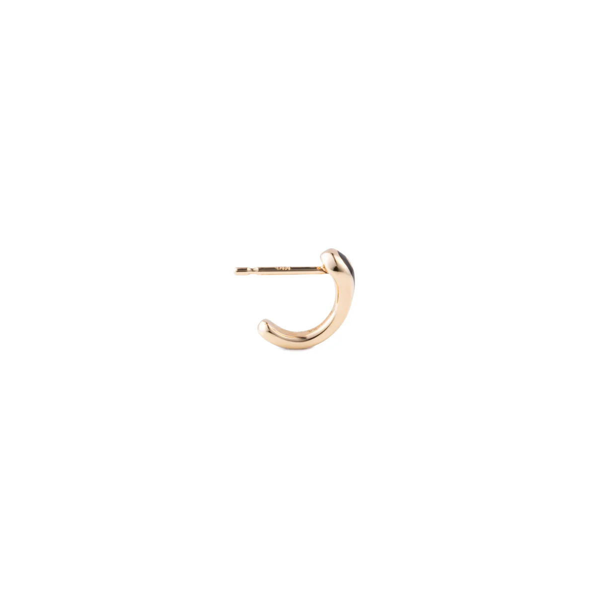 BIRD OF PARADISE Half Hoop Earring in Jet Black - Image 3