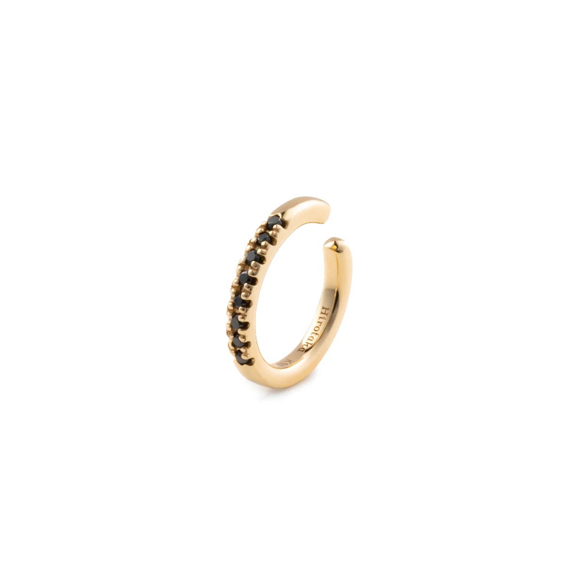 BIRD OF PARADISE Black Diamond Ear Cuff in Ivory White - Image 4