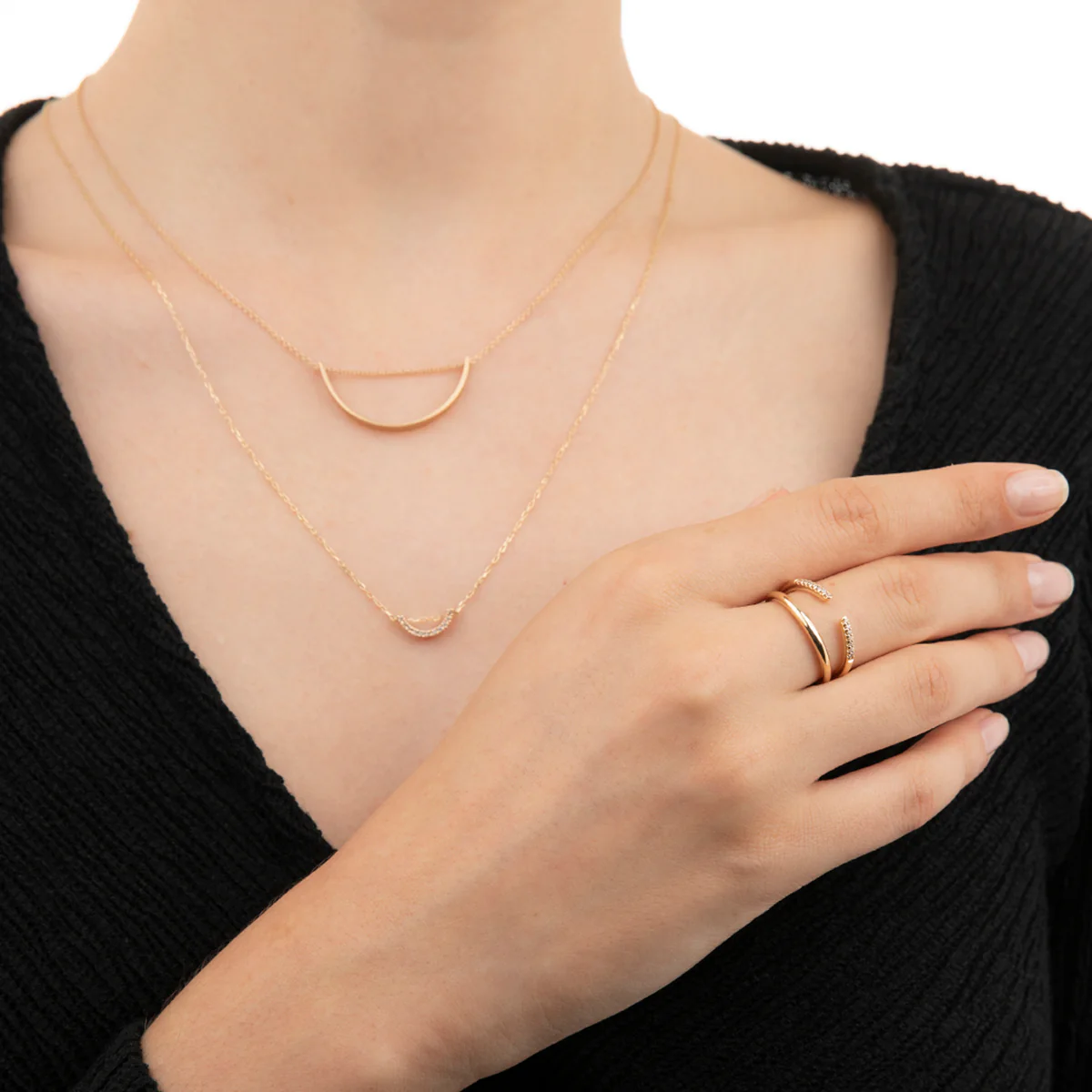 BOW Diamond Necklace Small size - Image 4