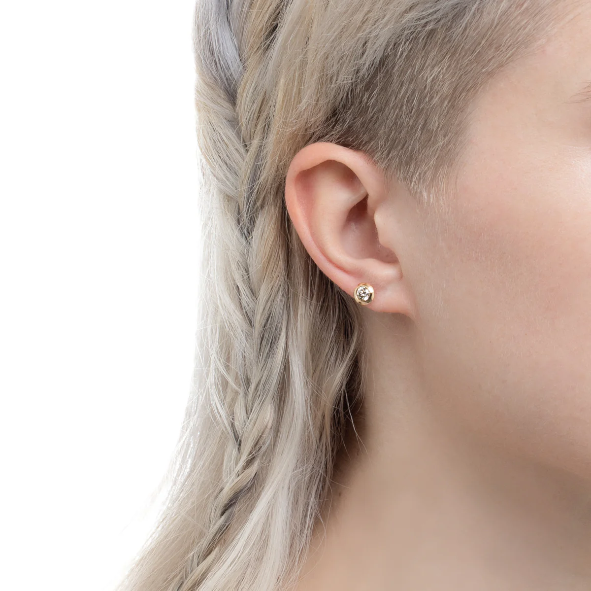 18K CASCADE Diamond Stud Earring - Image 5