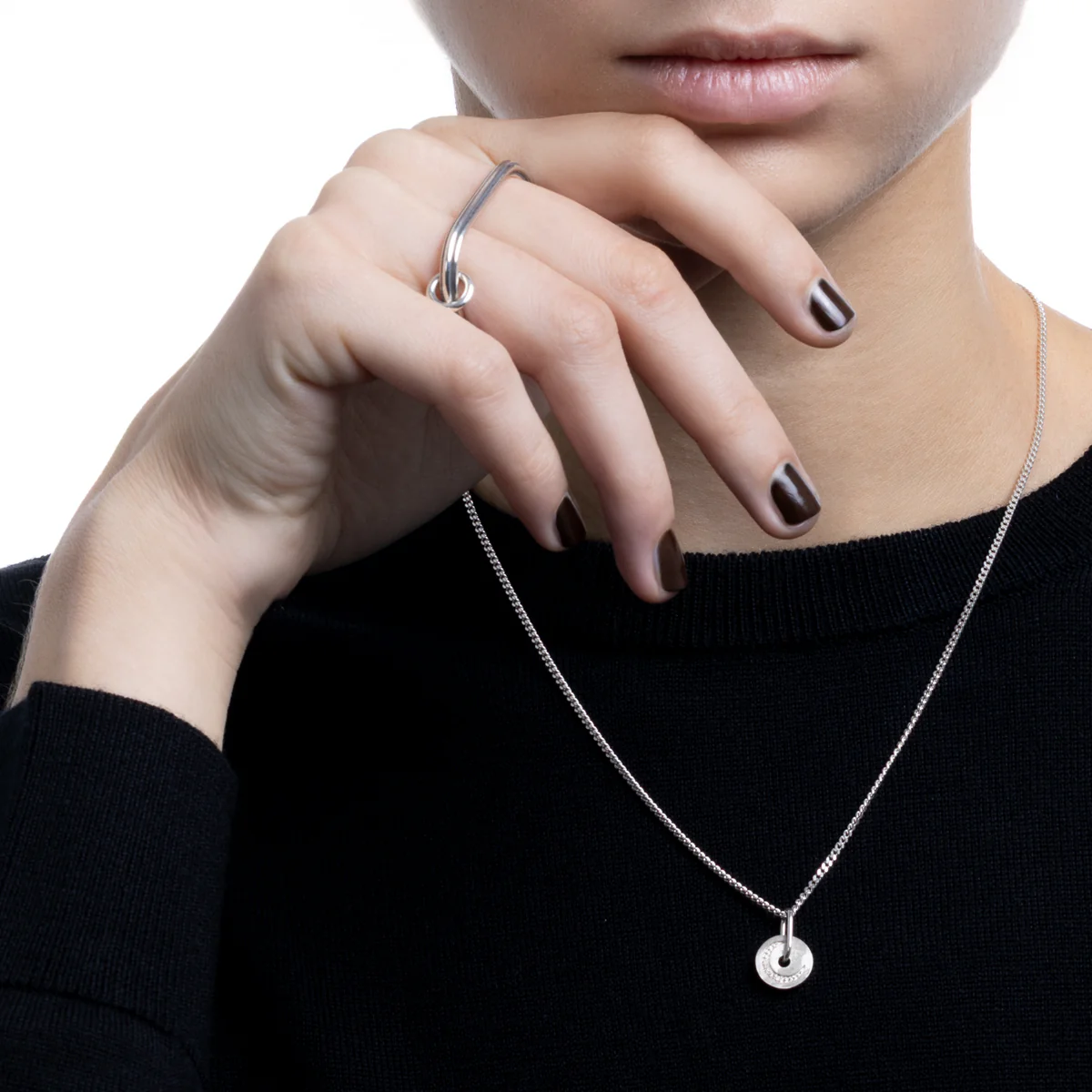 CELESTIALS THE MOON Diamond  Necklace  Mini - Image 2