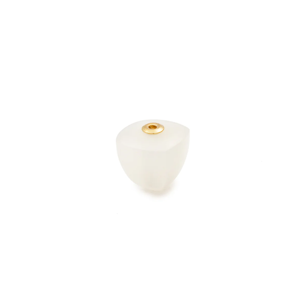 Sugarloaf White Chalcedony Stone for Micro Spear Earring - Image 2