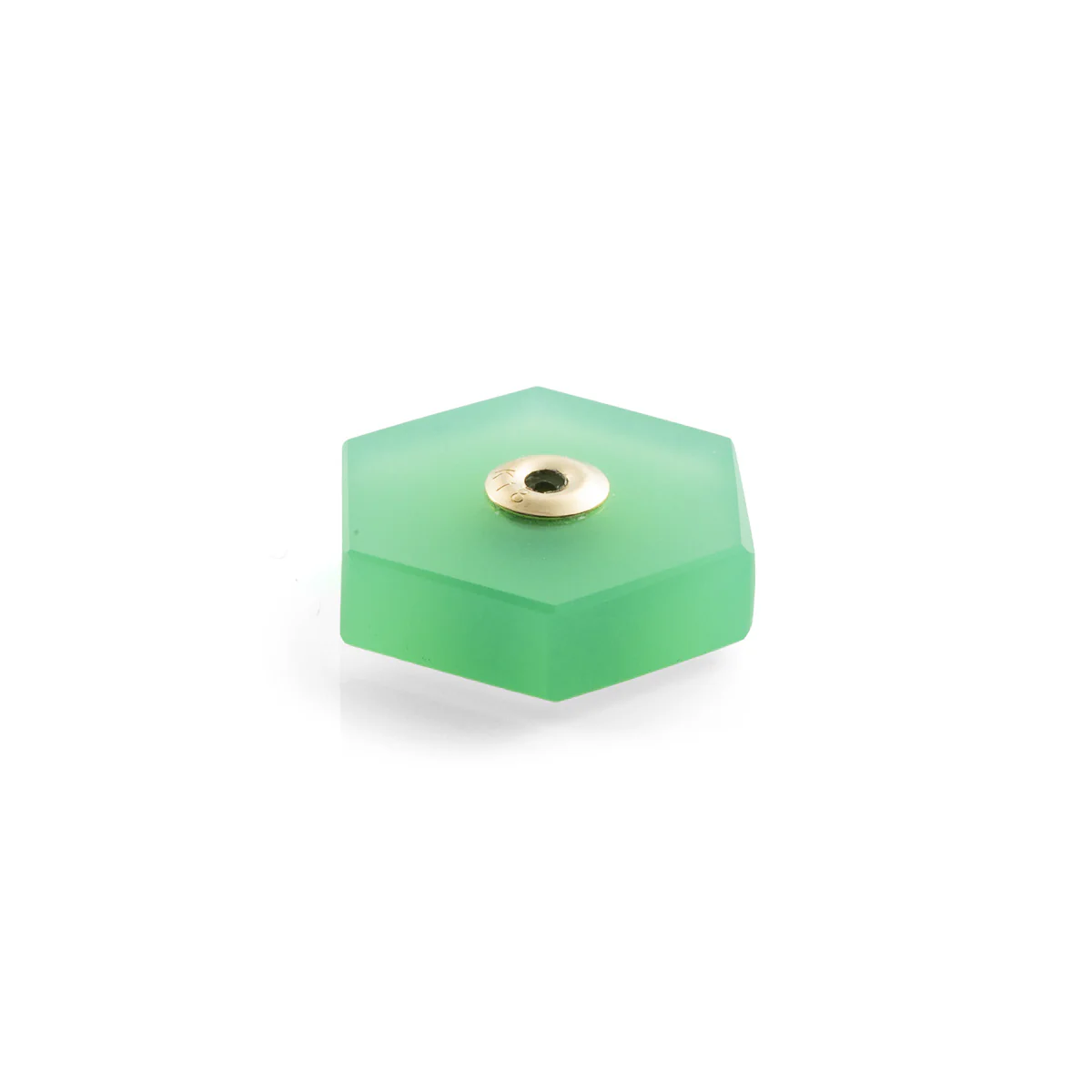 Hexagon Chrysoprase Stone for SPEAR Earring - Image 3