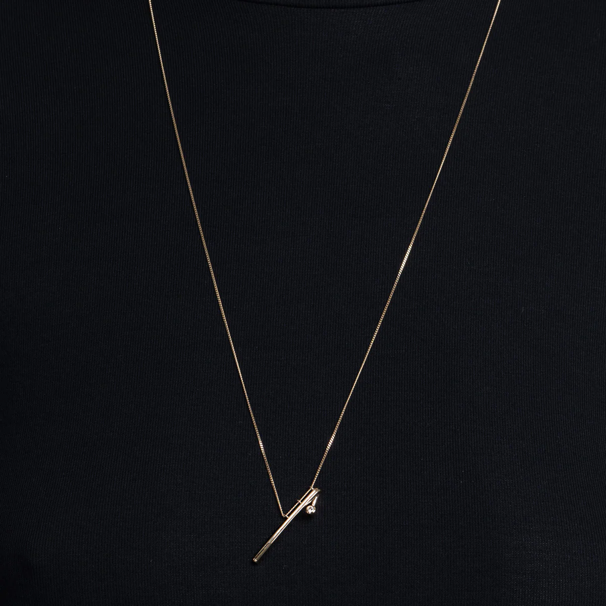 DROSERA Diamond Long Bar Necklace - Image 2