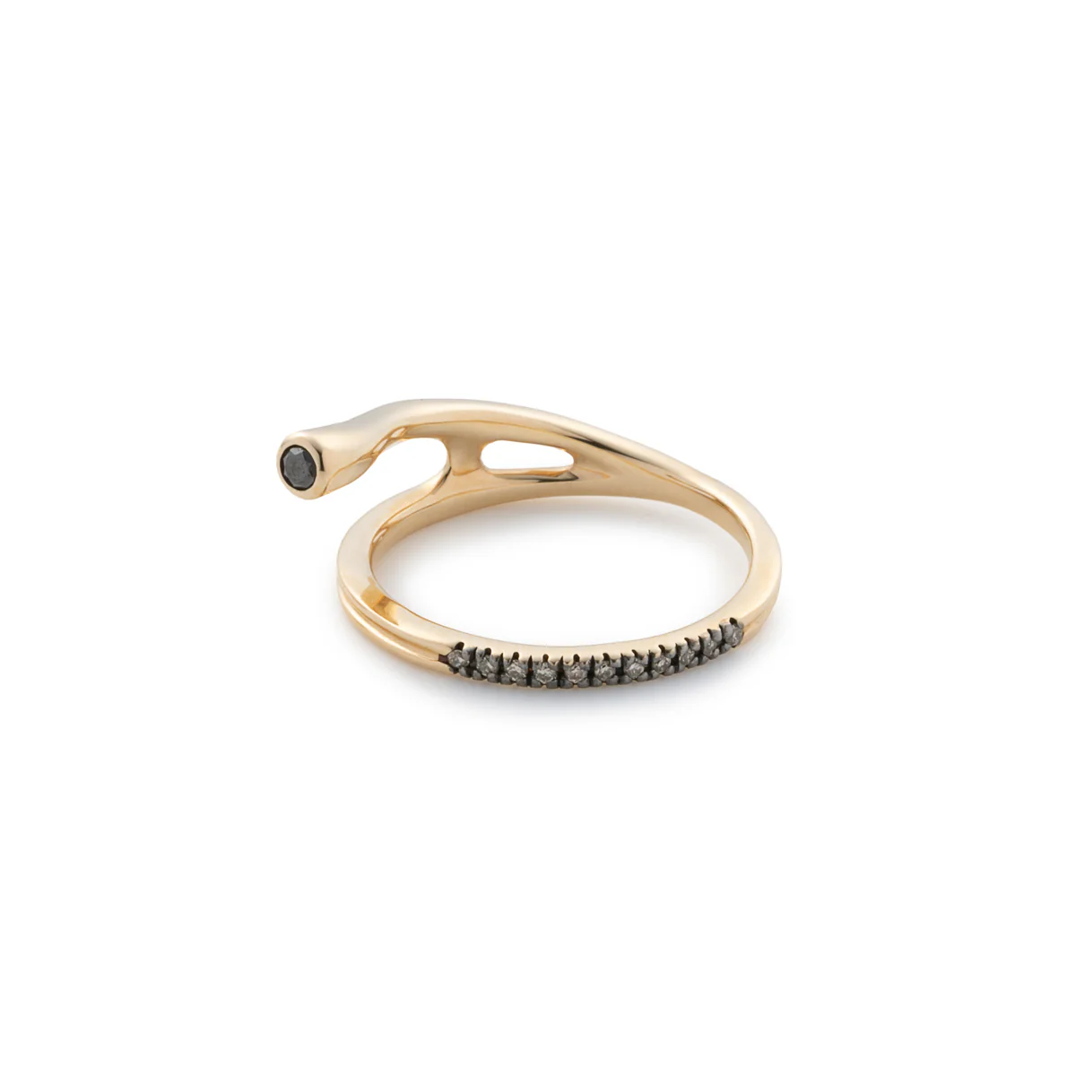 【Made-To-Order】DROSERA Black and White Diamond Ring - Image 3