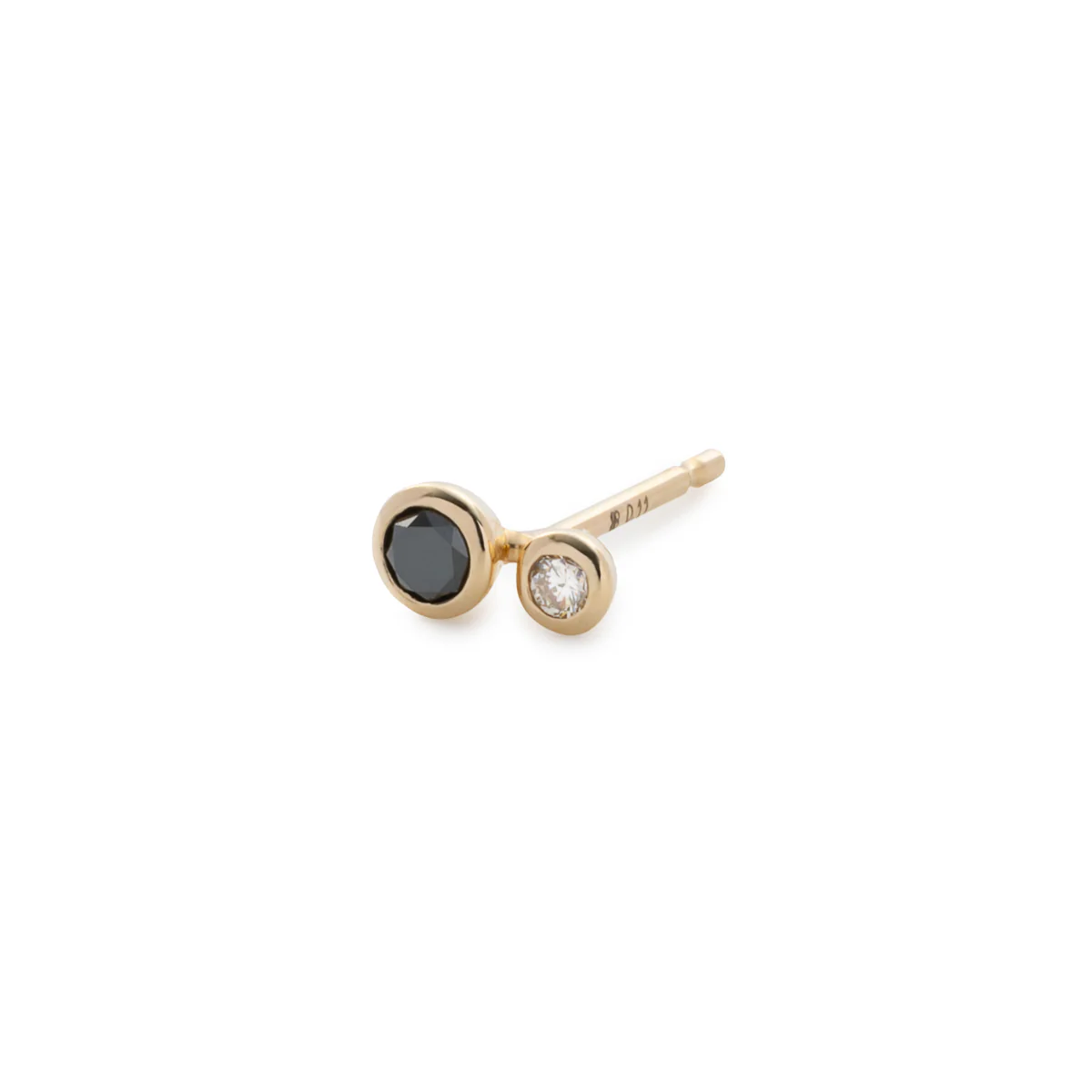 DROSERA Black Diamond and Diamond Stud Earring - Image 3