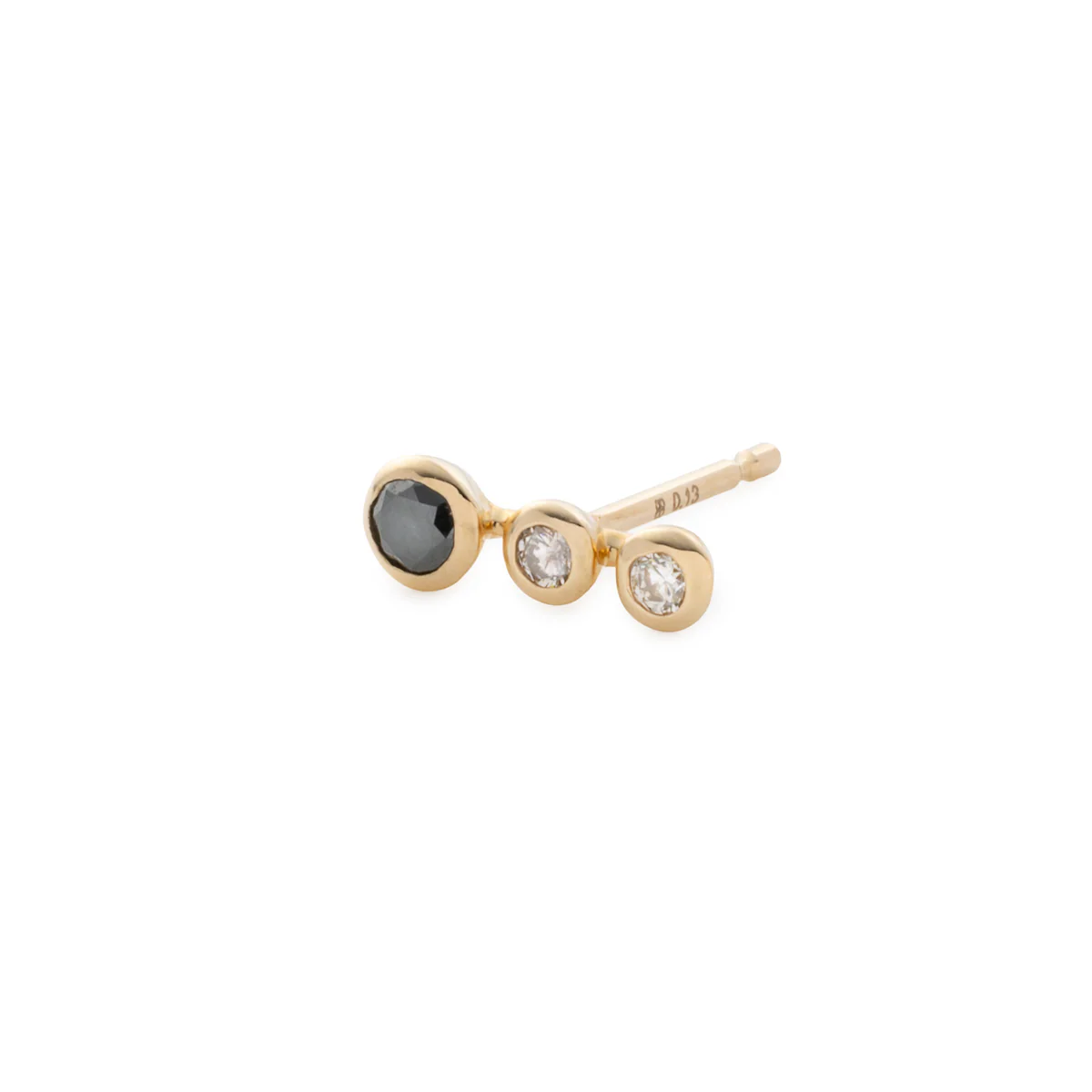 DROSERA Black Diamond and Diamond Stud Earring - Image 3
