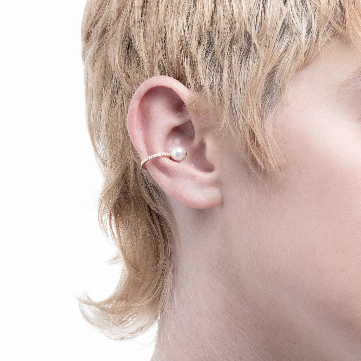 DROSERA  Diamond Akoya Pearl Ear Cuff - Image 4