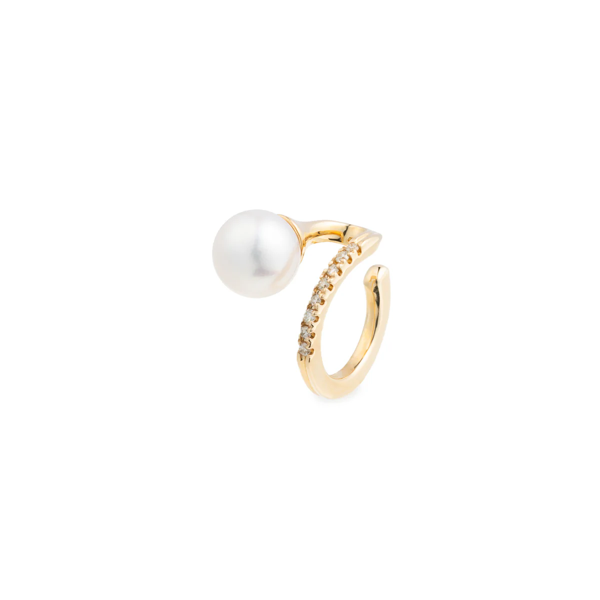 DROSERA Diamond Akoya Pearl Ear Cuff