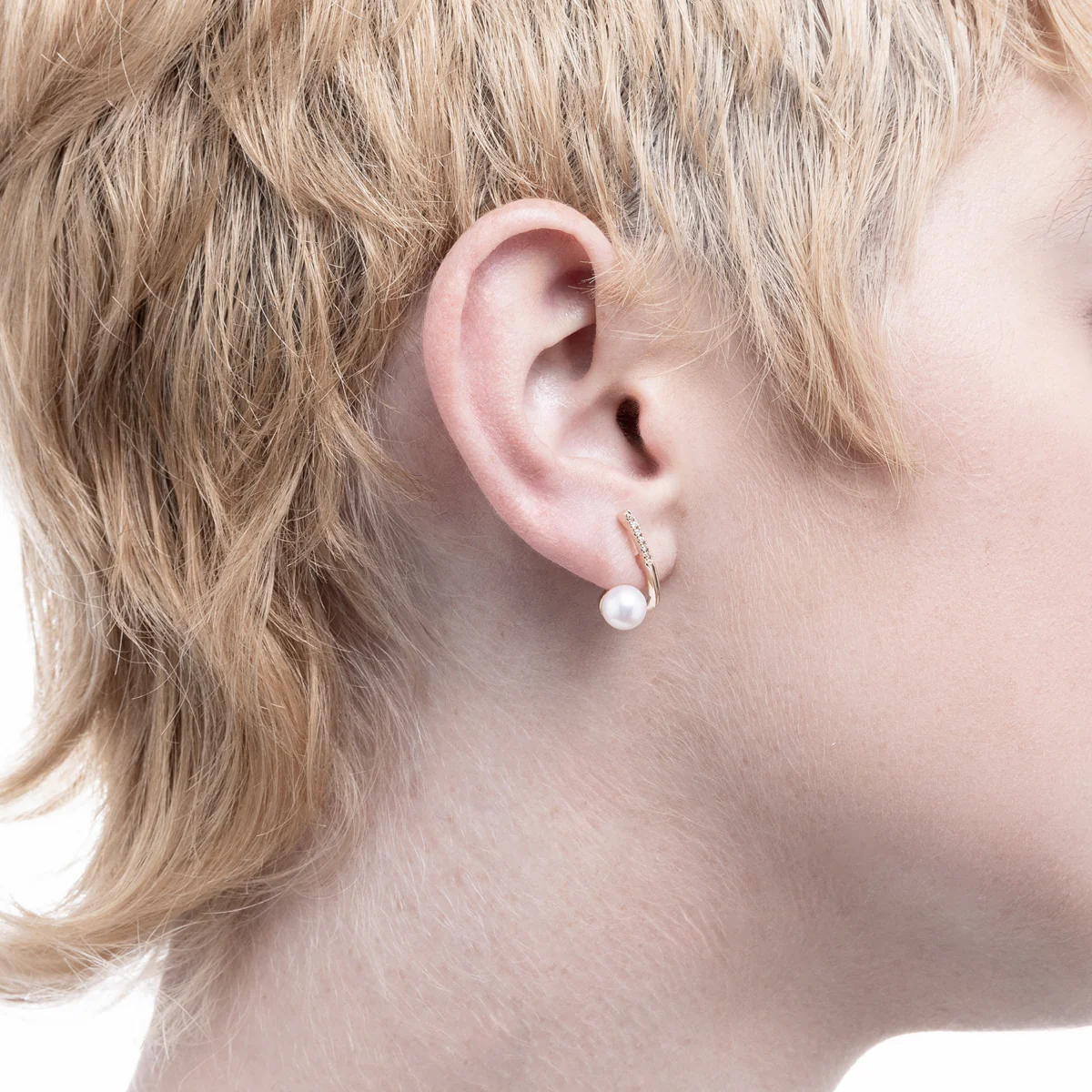 DROSERA  Diamond Akoya Pearl Earring - Image 2