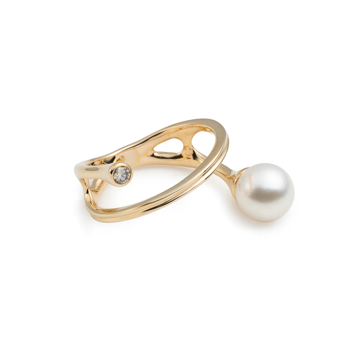 DROSERA  Diamond Akoya Pearl Ring - Image 2