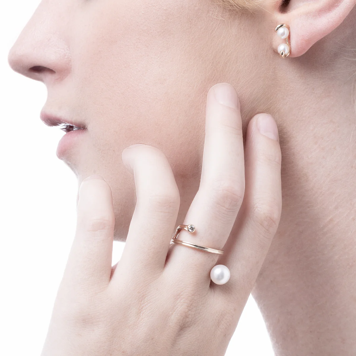 DROSERA  Diamond Akoya Pearl Ring - Image 3