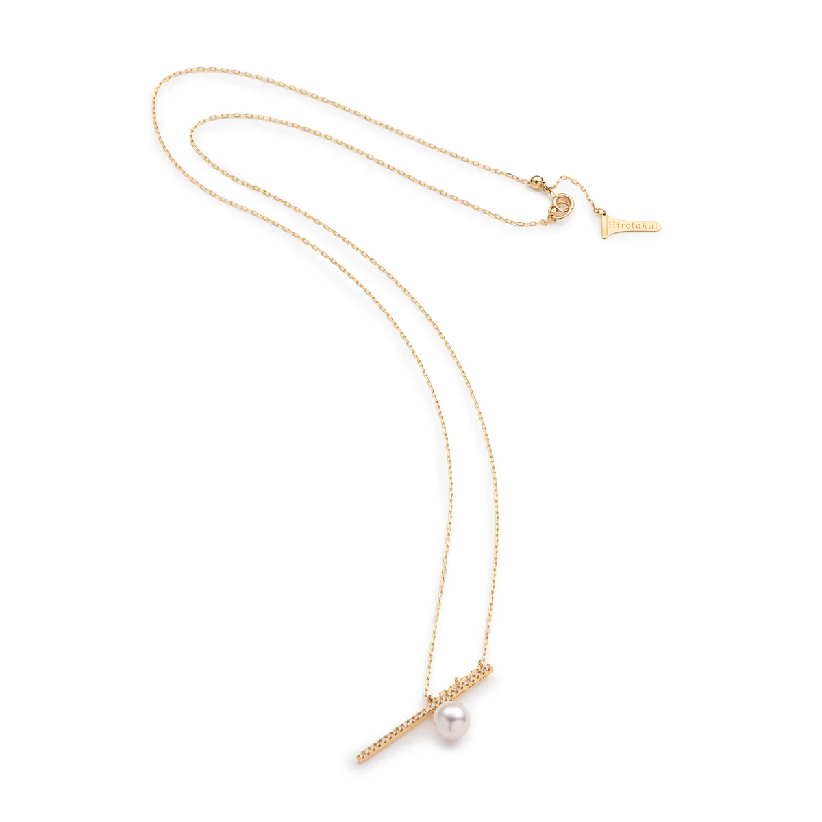 DROSERA  Diamond Akoya Pearl Bar Necklace - Image 3