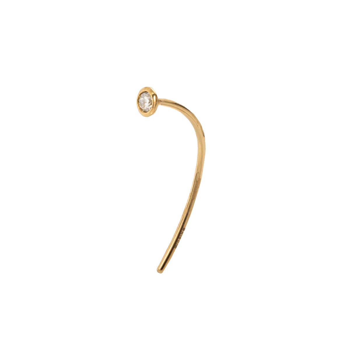 18K ALL ABOUT BASICS Diamond Short Arrow Earring - Image 3