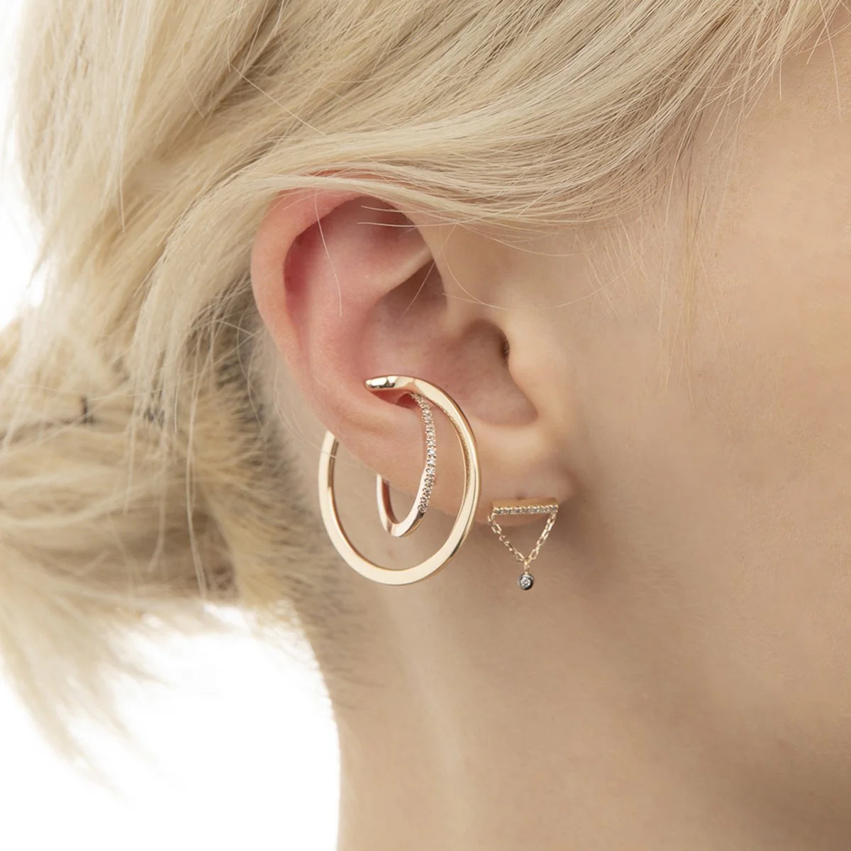GOSSAMER Oversized Diamond Ear Cuff Small size - Image 6