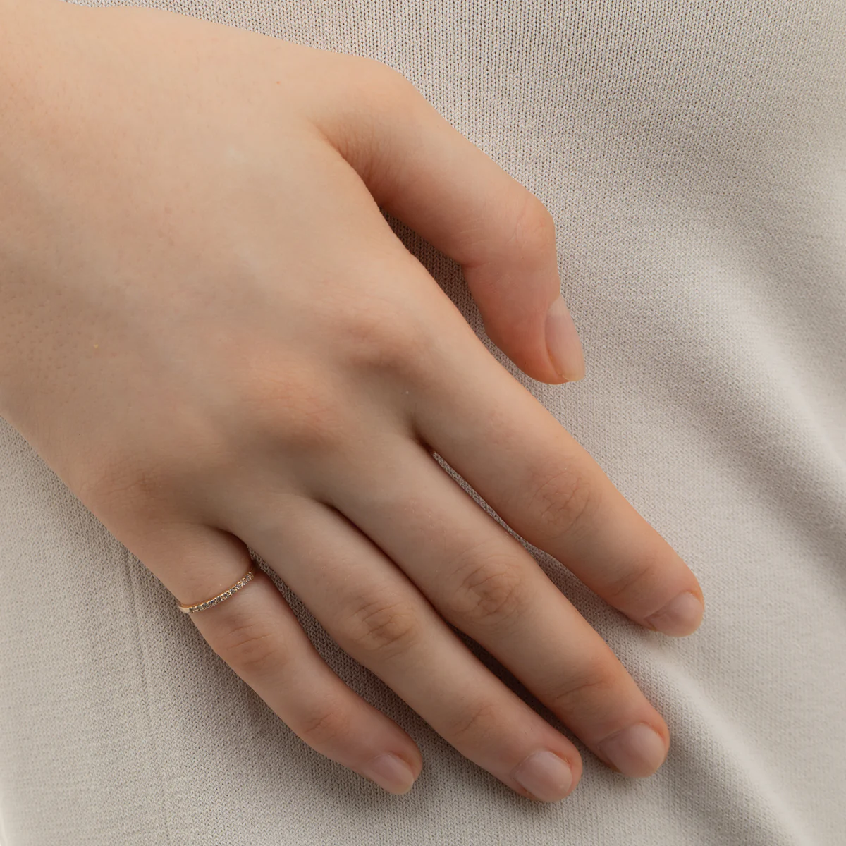 GOSSAMER Diamond Pinky Ring - Image 4