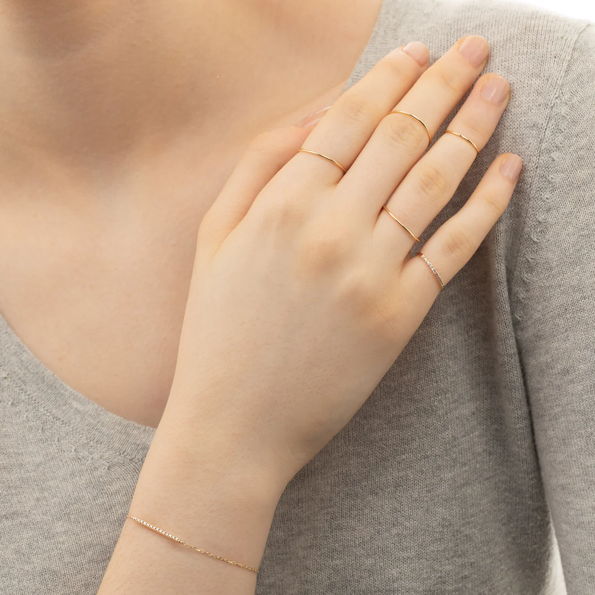 GOSSAMER Diamond Pinky Ring - Image 5