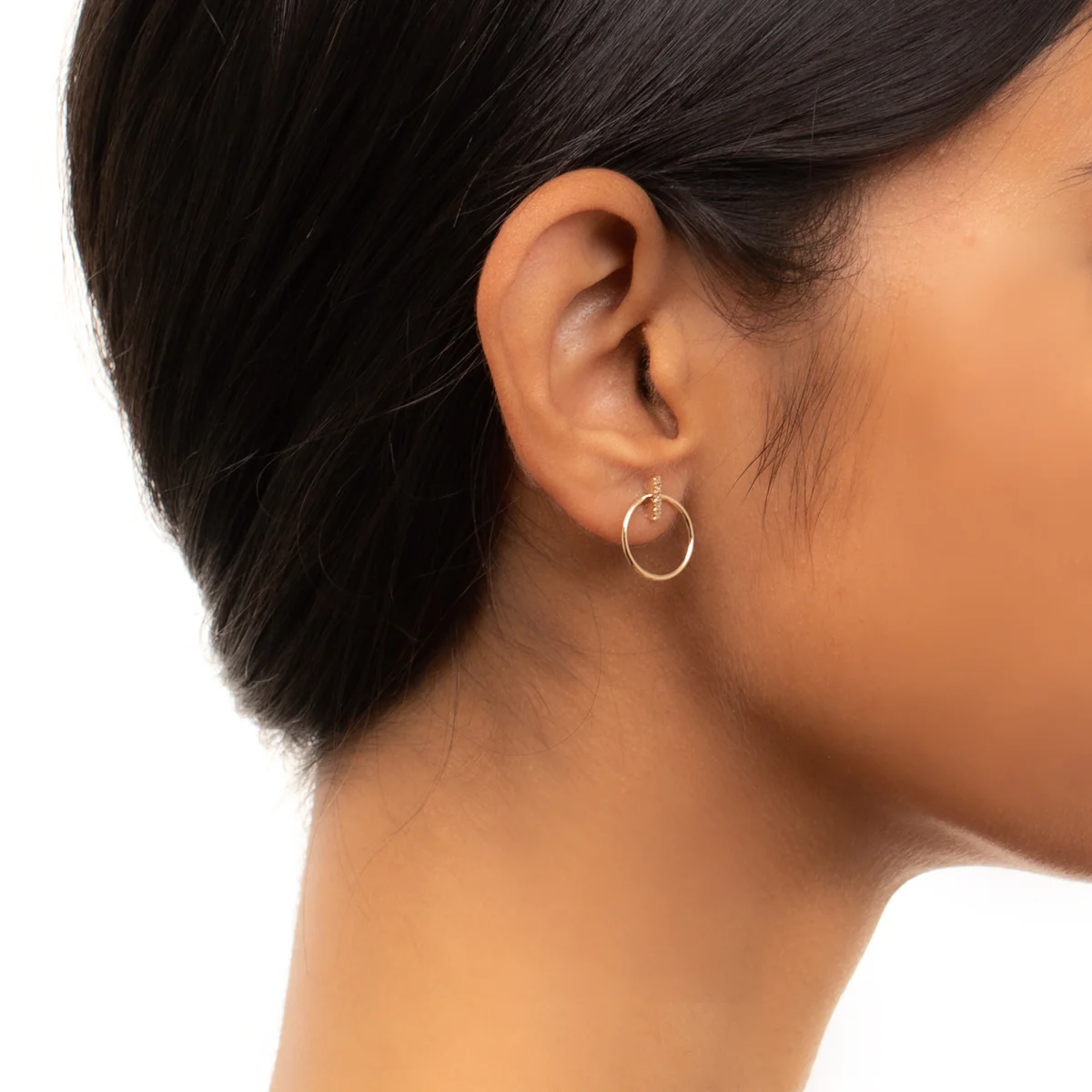 GOSSAMER Diamond Door Knocker Earring Small size - Image 5