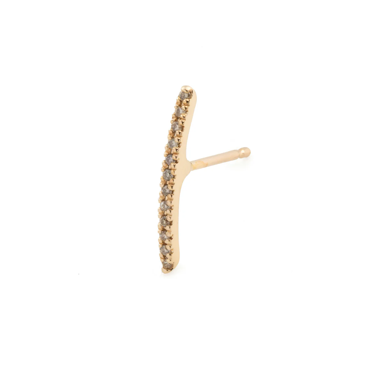 GOSSAMER Diamond Short Bar Earring - Image 3