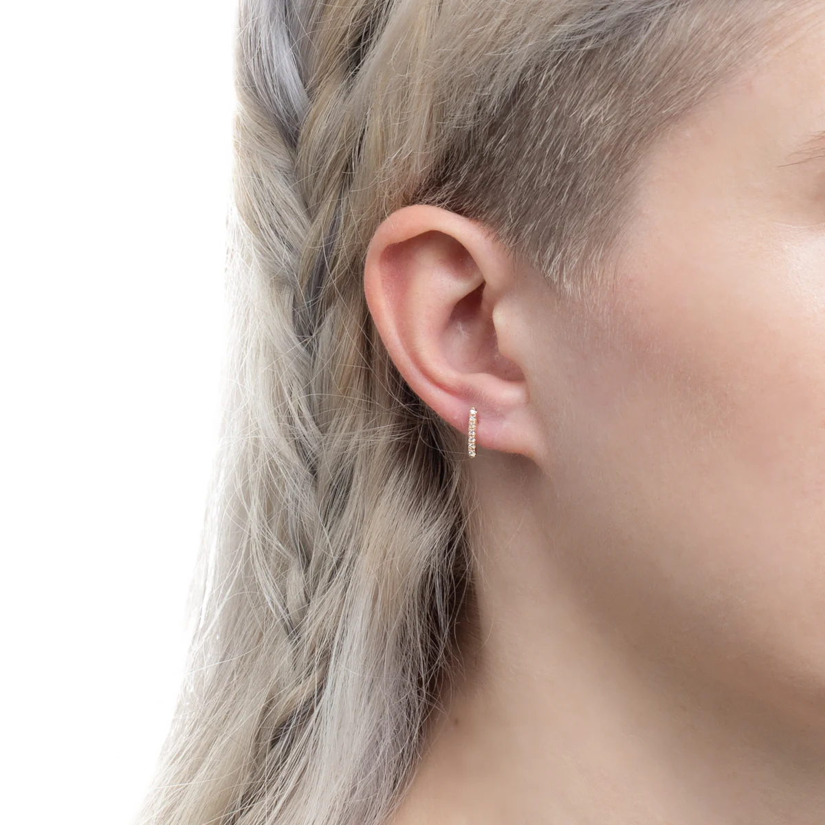 GOSSAMER Diamond Staple Earring - Image 4