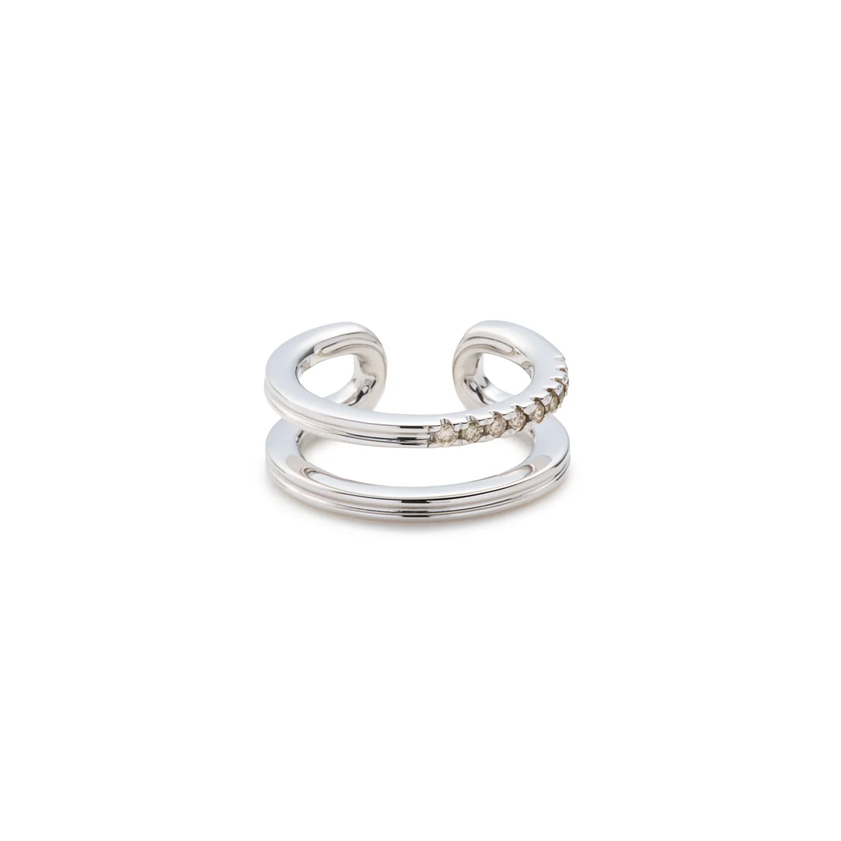 GOSSAMER Double Line Diamond Ear Cuff - Image 4
