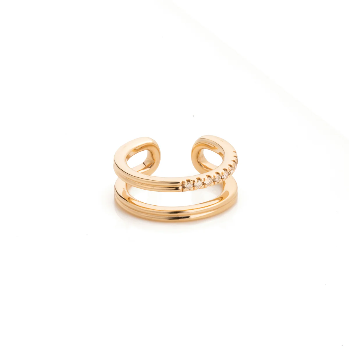 GOSSAMER Double Line Diamond Ear Cuff - Image 3