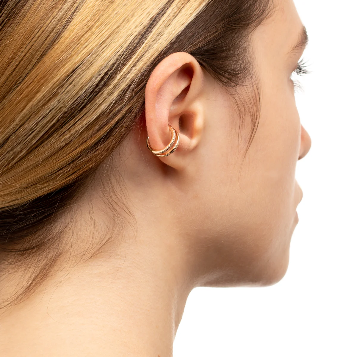 GOSSAMER Double Line Diamond Ear Cuff - Image 6