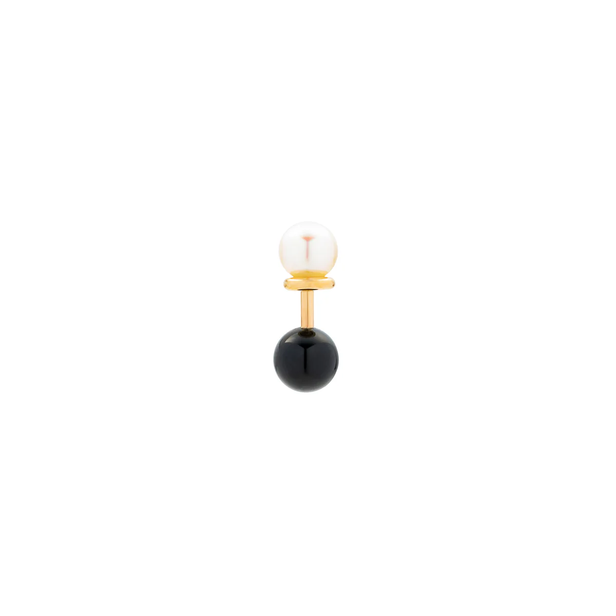 HONEY ANT Akoya Pearl Onyx Earring - Image 3