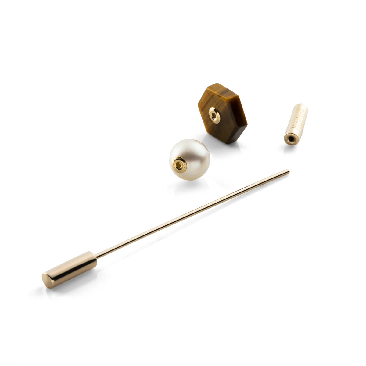 SPEAR Earring, Akoya Pearl & Tiger's Eye - Image 4