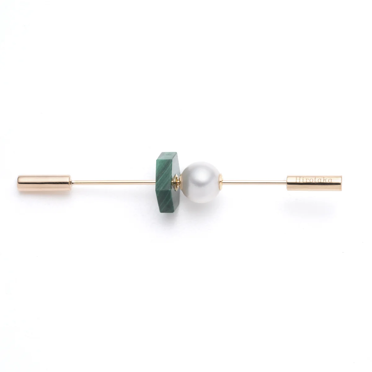 SPEAR Earring, Akoya Pearl & Malachite - Image 3