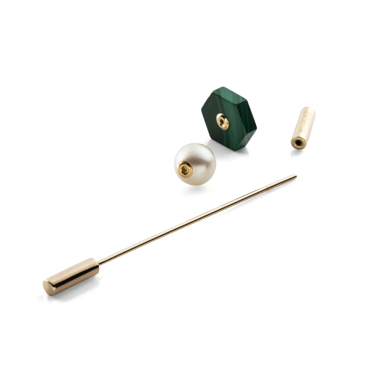 SPEAR Earring, Akoya Pearl & Malachite - Image 4
