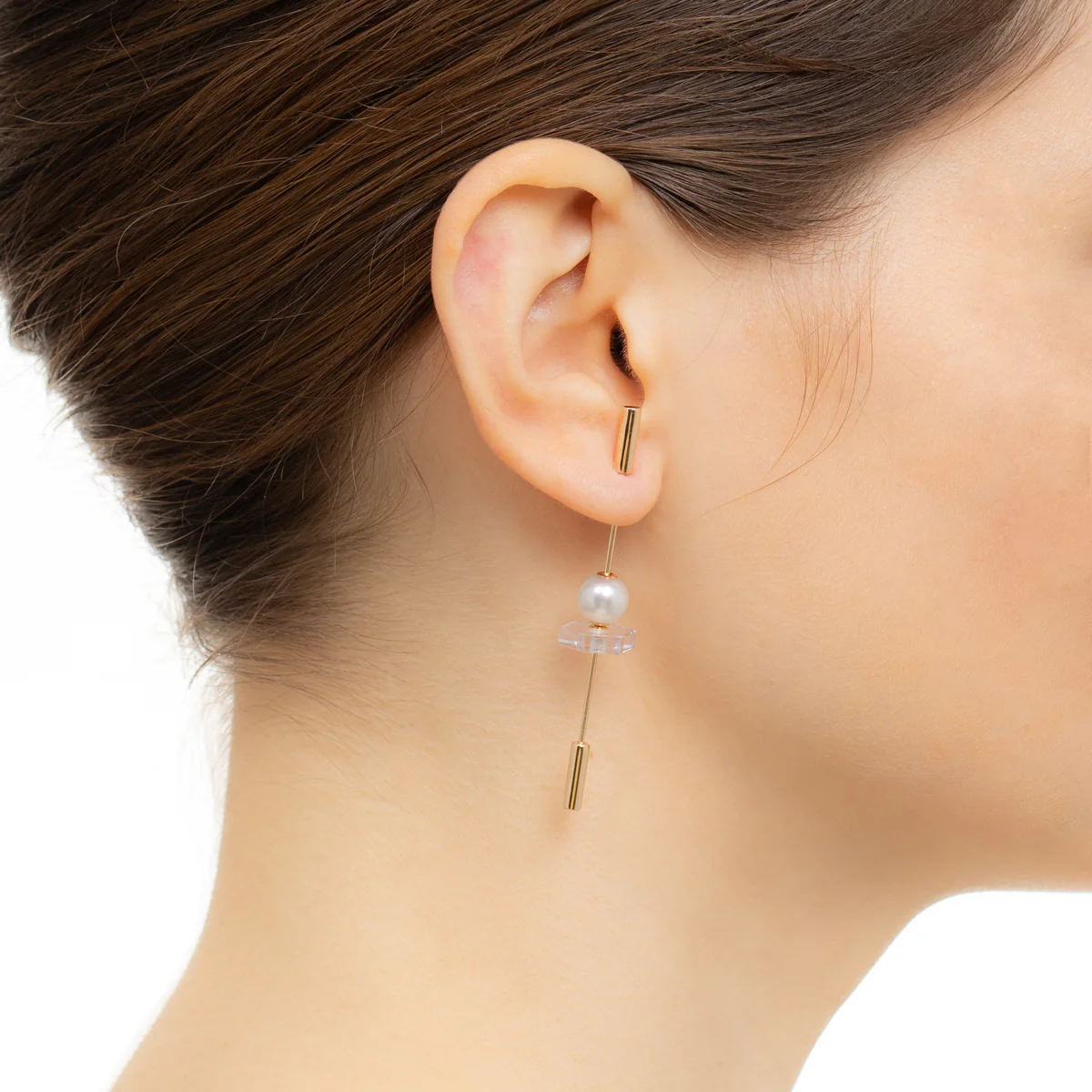 SPEAR Earring, Akoya Pearl & Amethyst - Image 5