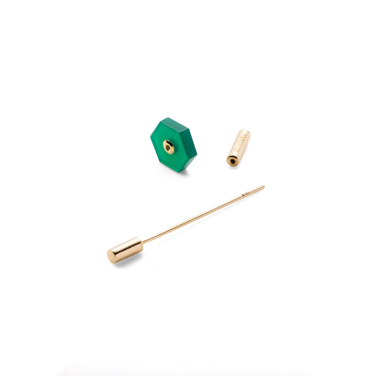 SPEAR Earring, Akoya Pearl & Green Agate - Image 3