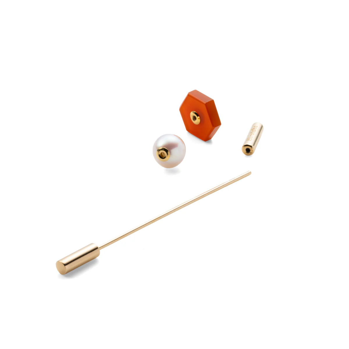 SPEAR Earring, Akoya Pearl & Carnelian - Image 3