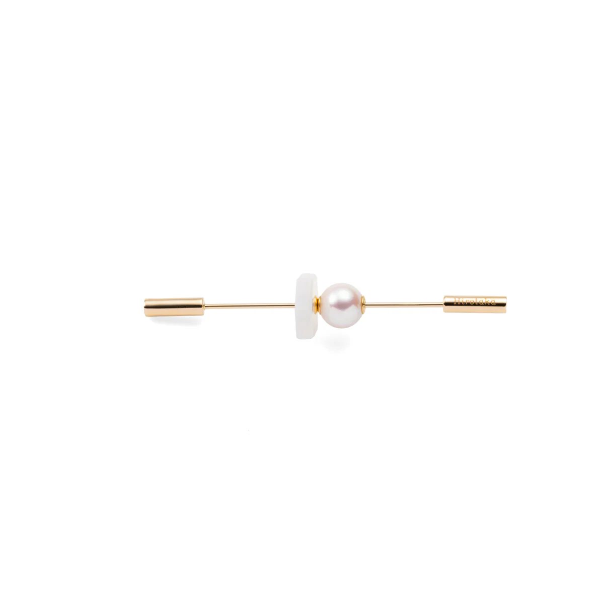 SPEAR Earring, Akoya Pearl & White Agate - Image 2