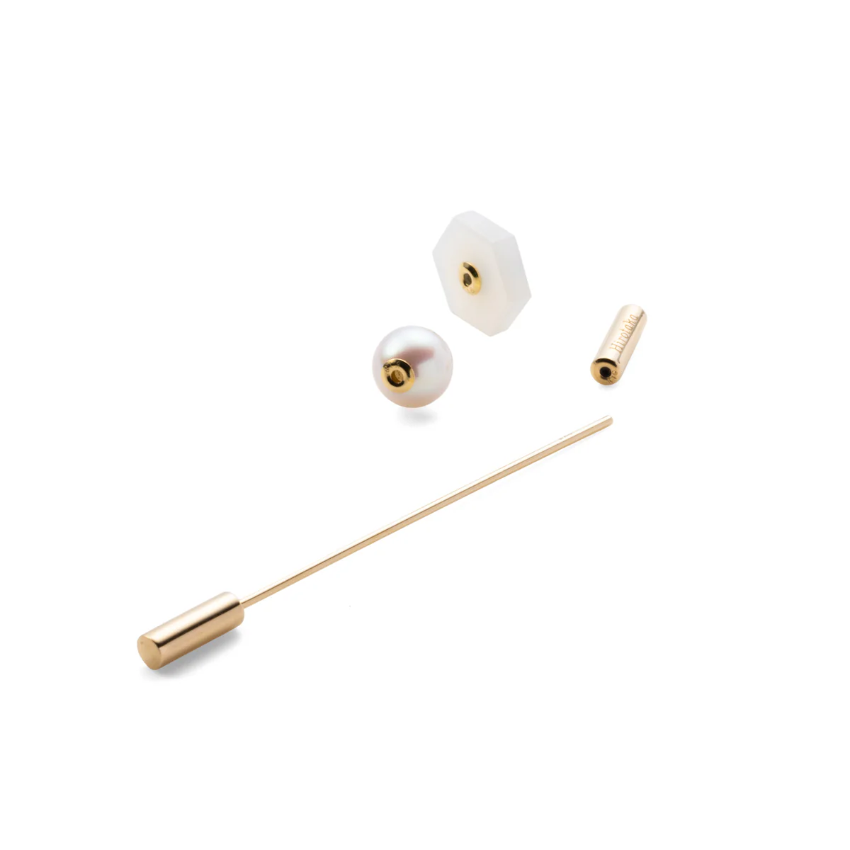 SPEAR Earring, Akoya Pearl & White Agate - Image 3