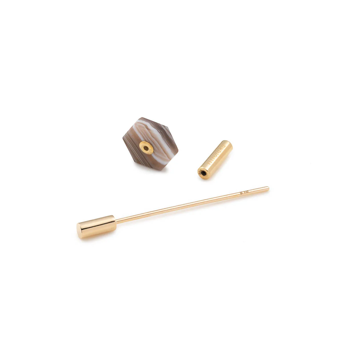Short SPEAR Earring, Botswana Agate - Image 4