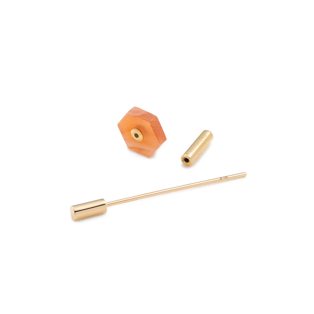 Short SPEAR Earring, Pink Agate - Image 4