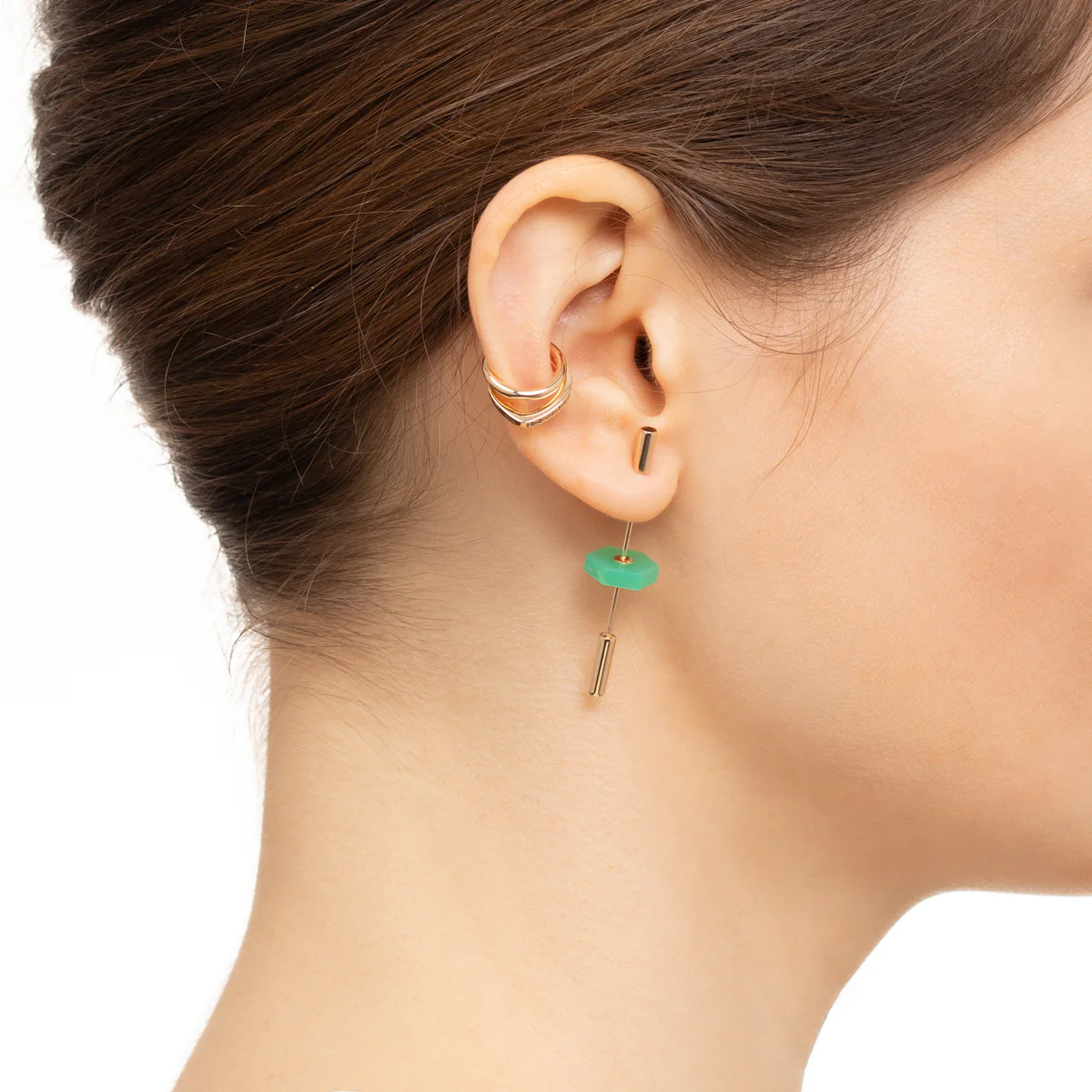 Short SPEAR Earring, Chrysoprase - Image 5