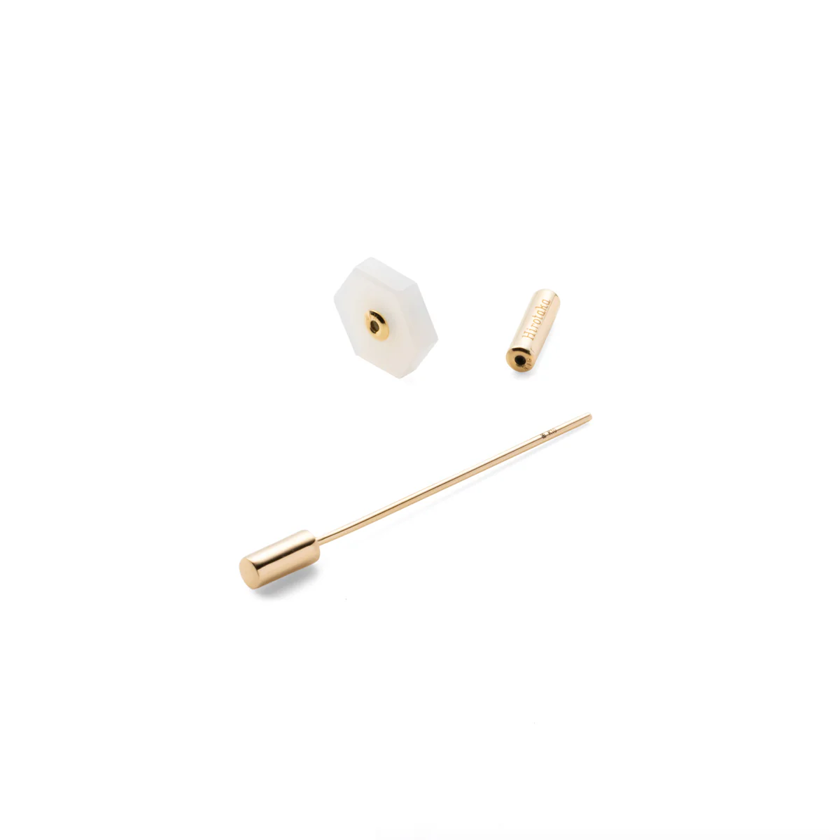 Short SPEAR Earring, White Agate - Image 3