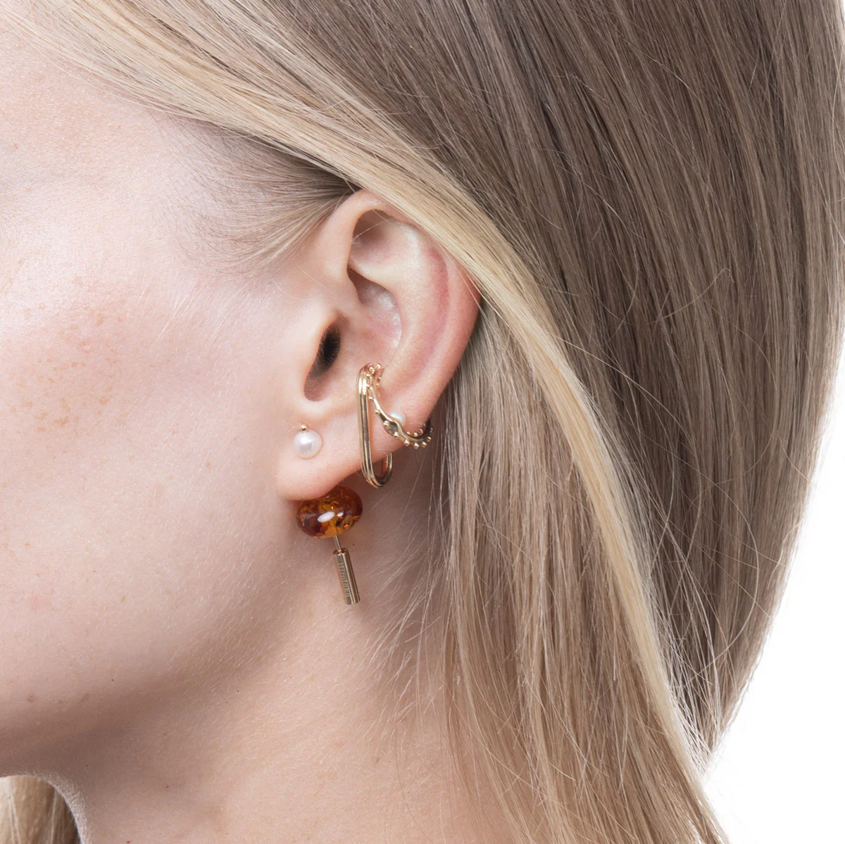 Mini SPEAR Earring, Amber - Image 5